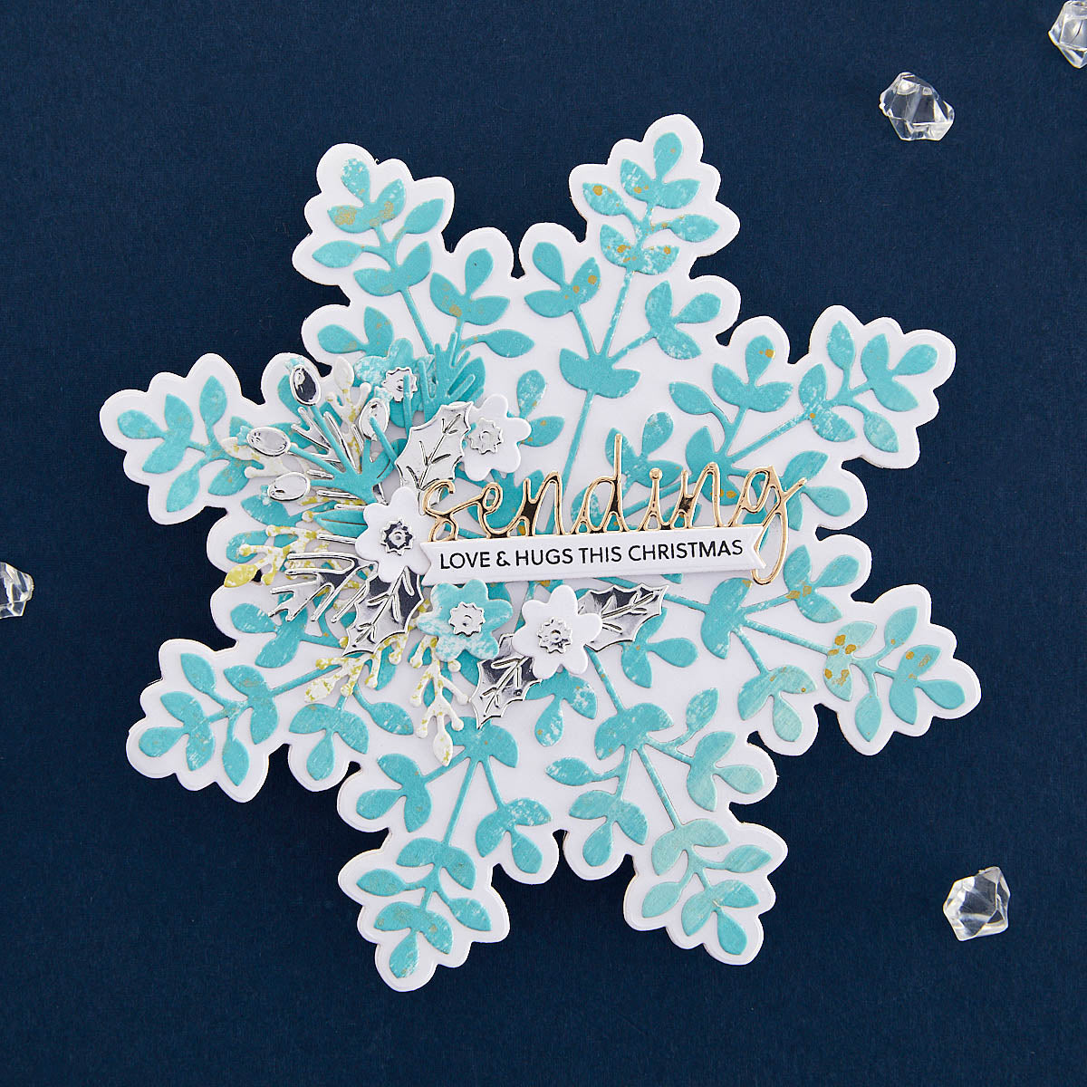 Snowflake Card Creator Etched Dies from the Bibi's Snowflakes Collection by Bibi Cameron