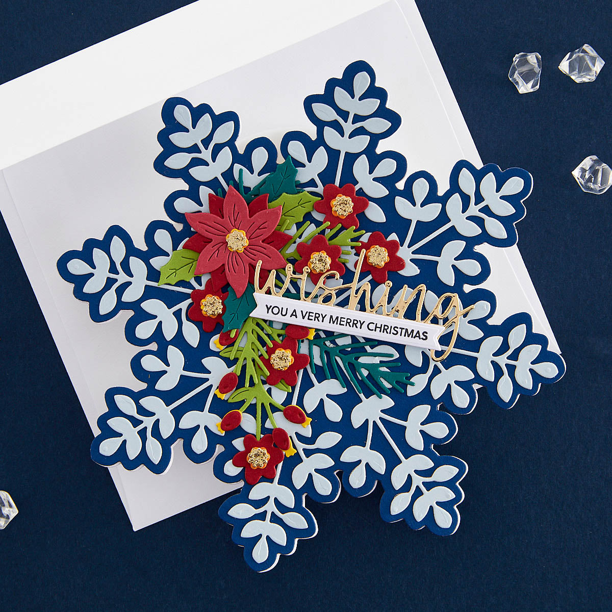 Snowflake Card Creator Etched Dies from the Bibi's Snowflakes Collection by Bibi Cameron