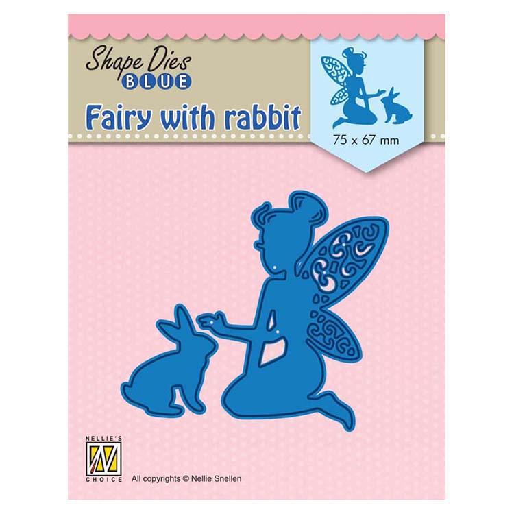 Nellie's Choice Shape Dies Blue Fairy with Rabbit