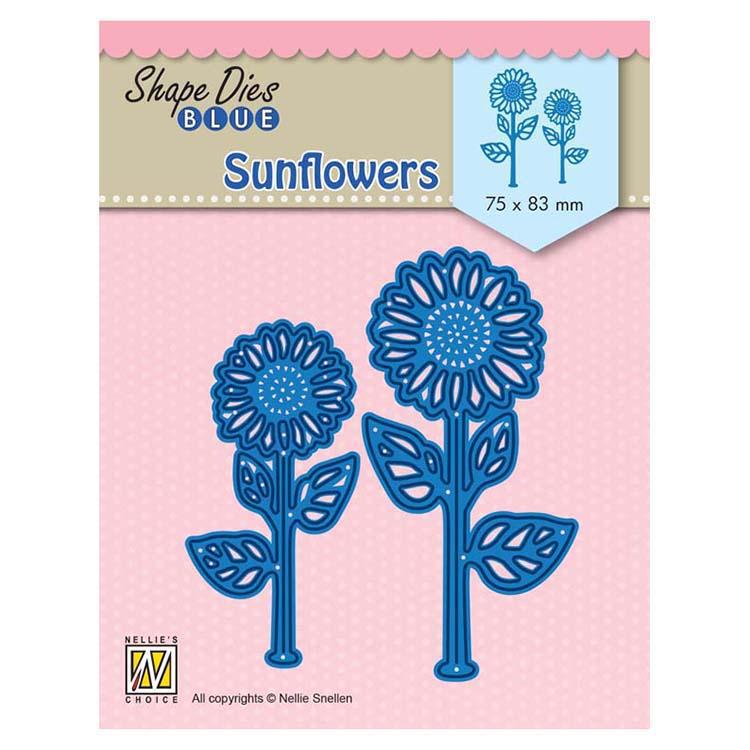 Nellie's Choice Shape Dies Blue Sunflowers