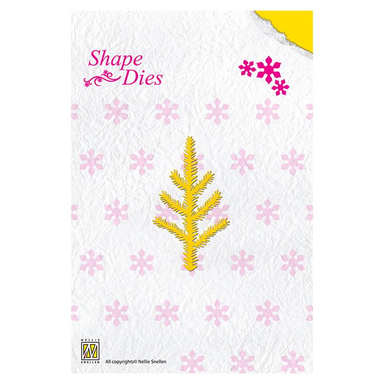 Shape Die - Christmas pine branch