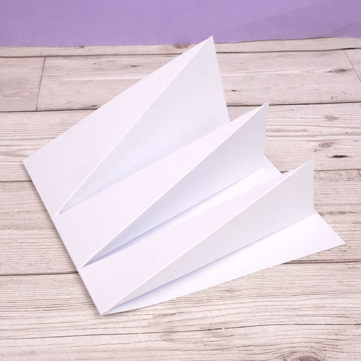 Luxury Shaped Card Blanks & Envelopes - Three-Tier Folding Steps