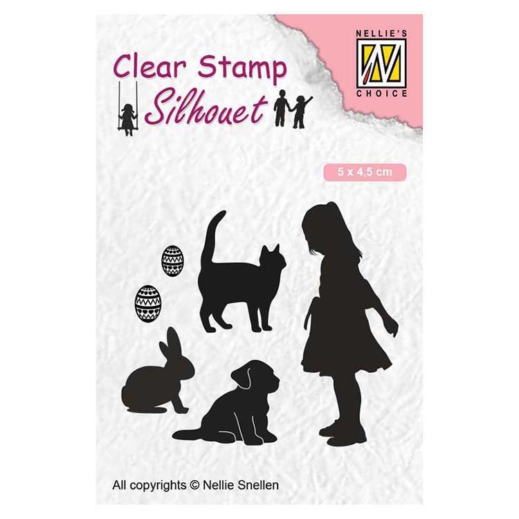 Nellie's Choice Clear Stamps Silhouette Animal Lover