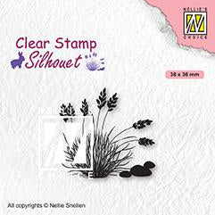 Clear Stamp Silhouette Blooming Grass 4