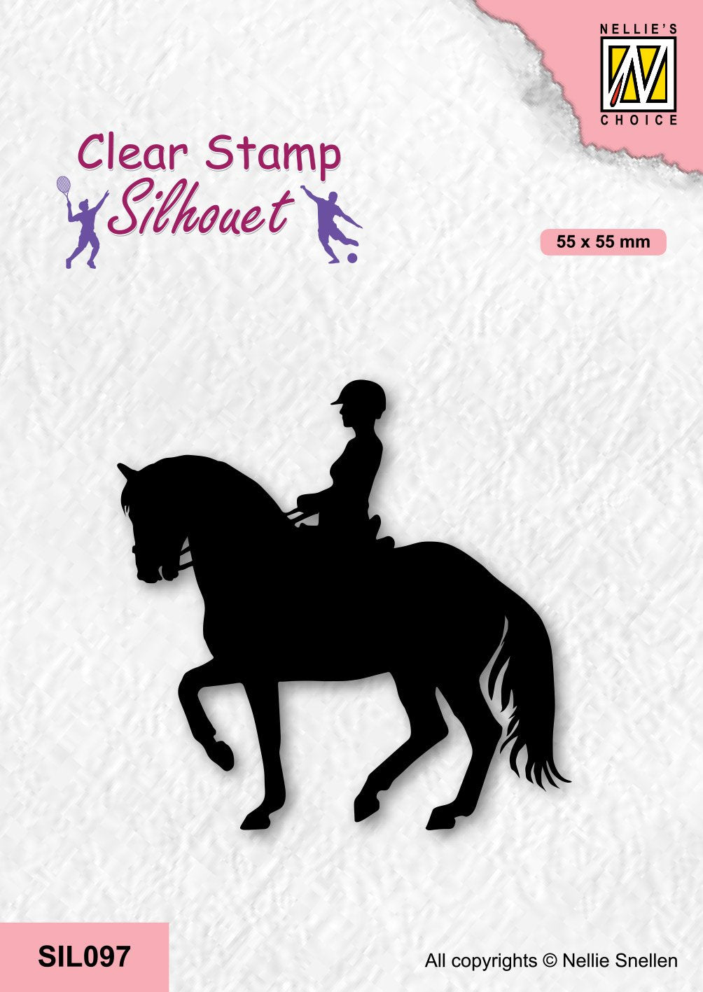 Nellie's Choice Clear Stamp Silhouette Sports - Equestrian Sport