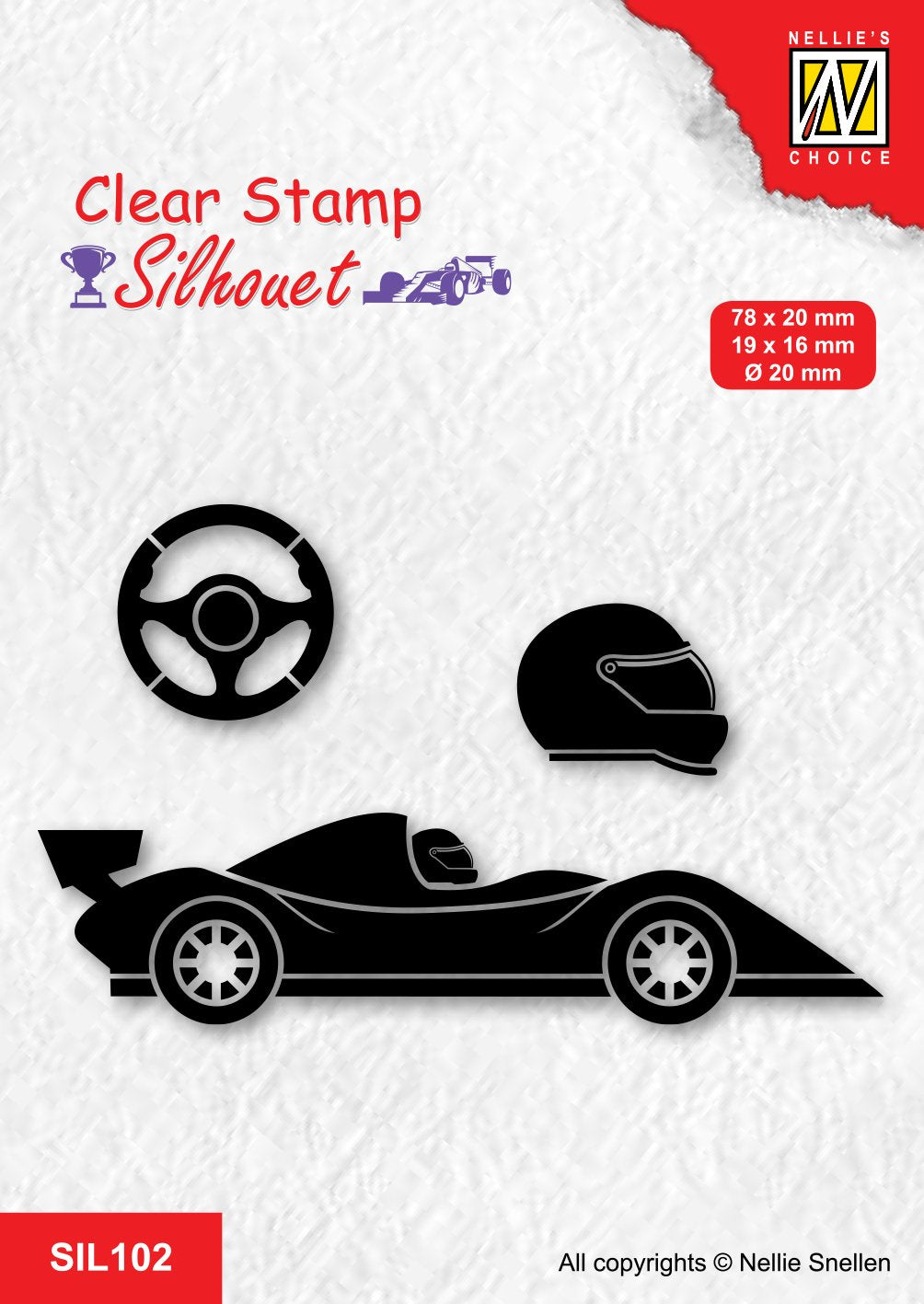 Nellie's Choice Clear Stamp Silhouette - Formula One Series-1