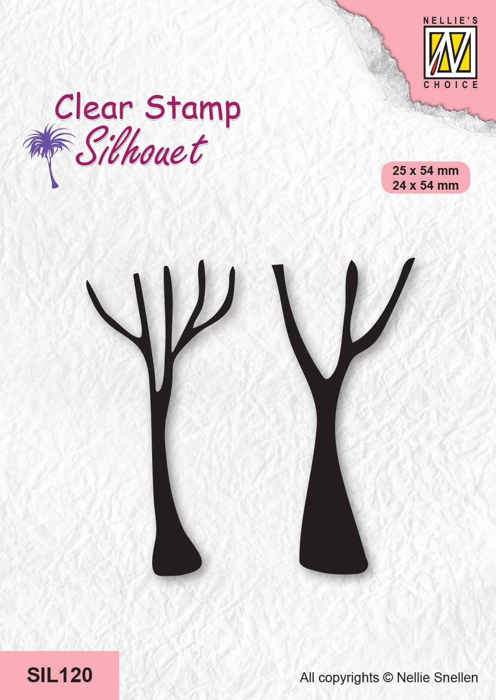 Nellie's Choice Clear Stamp Silhouette - Tree Trunks
