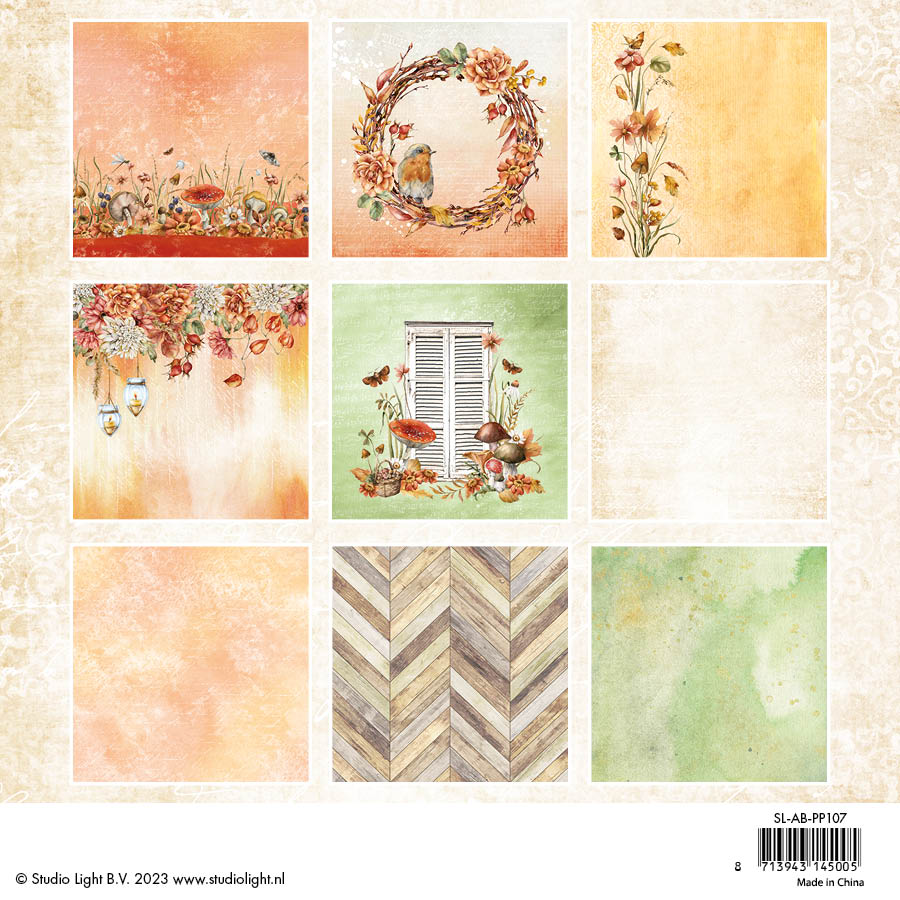 SL Paper Pad Copper Blush Autumn Bouquet 152,4x152,4x9mm 36 SH  nr.107