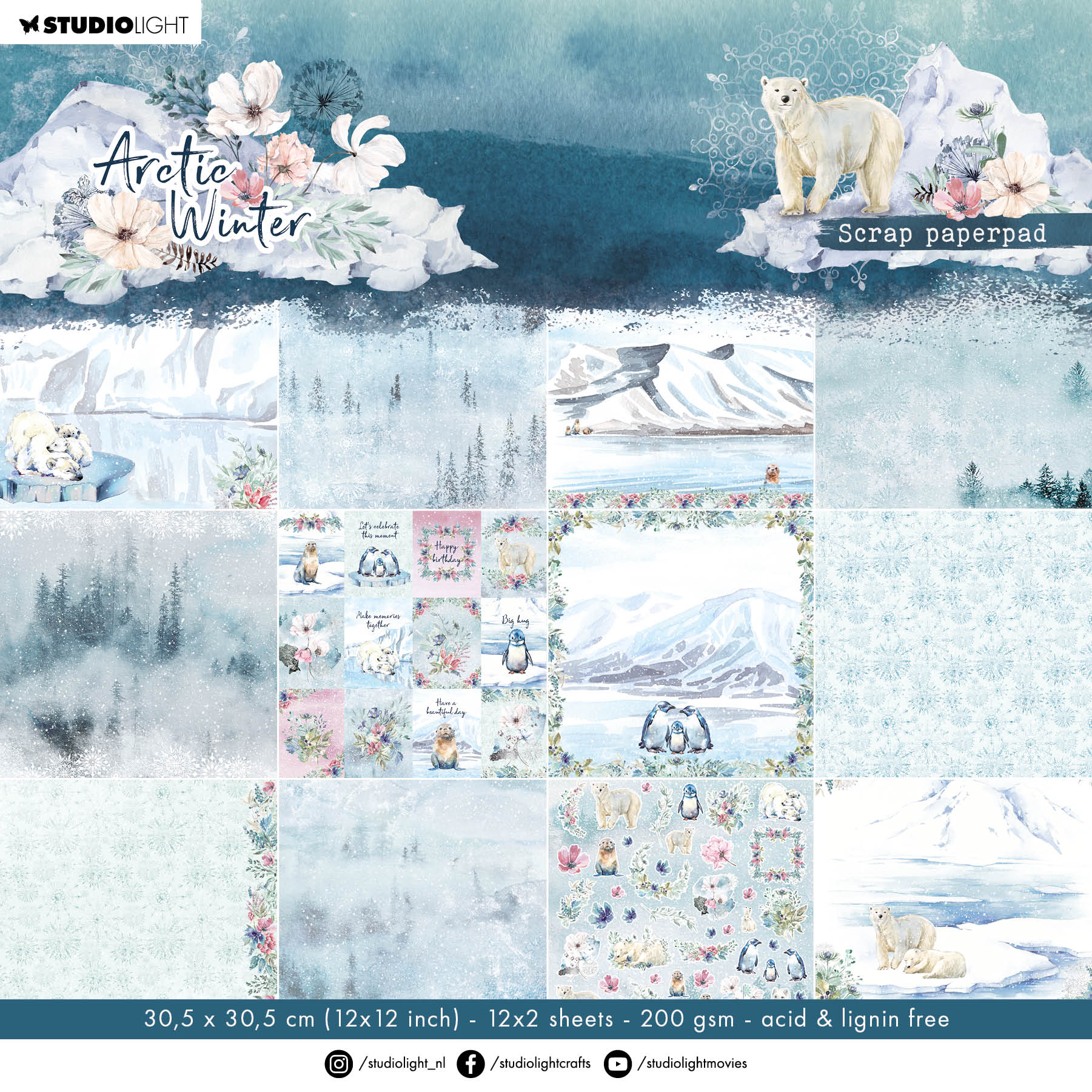 SL Paper Pad Artic Winter 304,8x304,8x9mm 24 SH nr.125