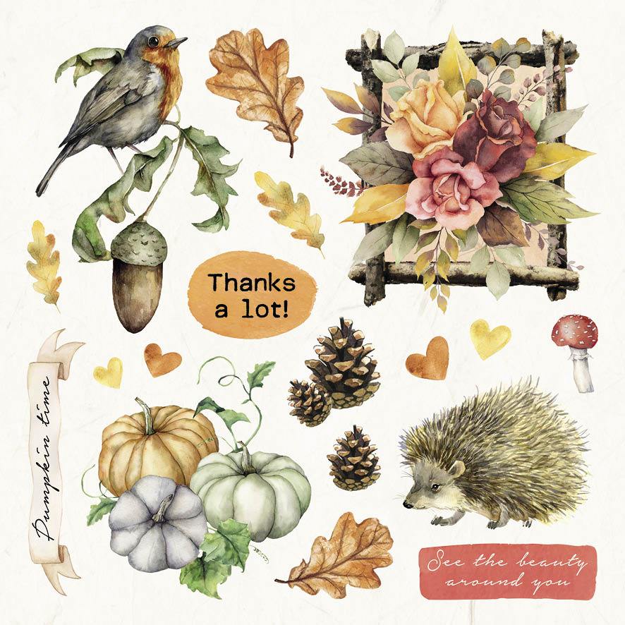 SL Die-Cut Block Fall Elements Beauty Of Fall 150x150mm 20 Sh nr.09