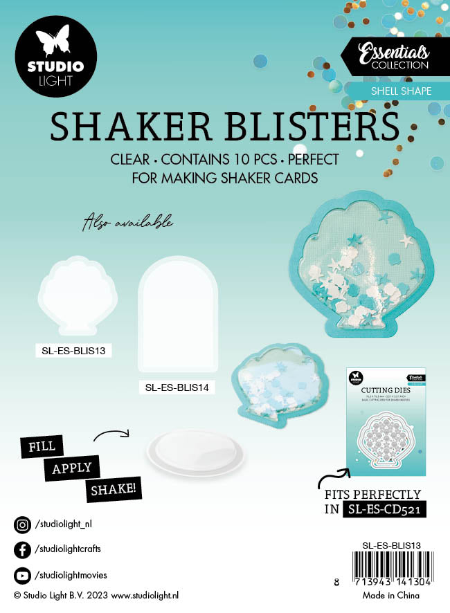 SL Shaker Blisters Shell Shape Essentials 75x75x11mm 10 PC nr.13