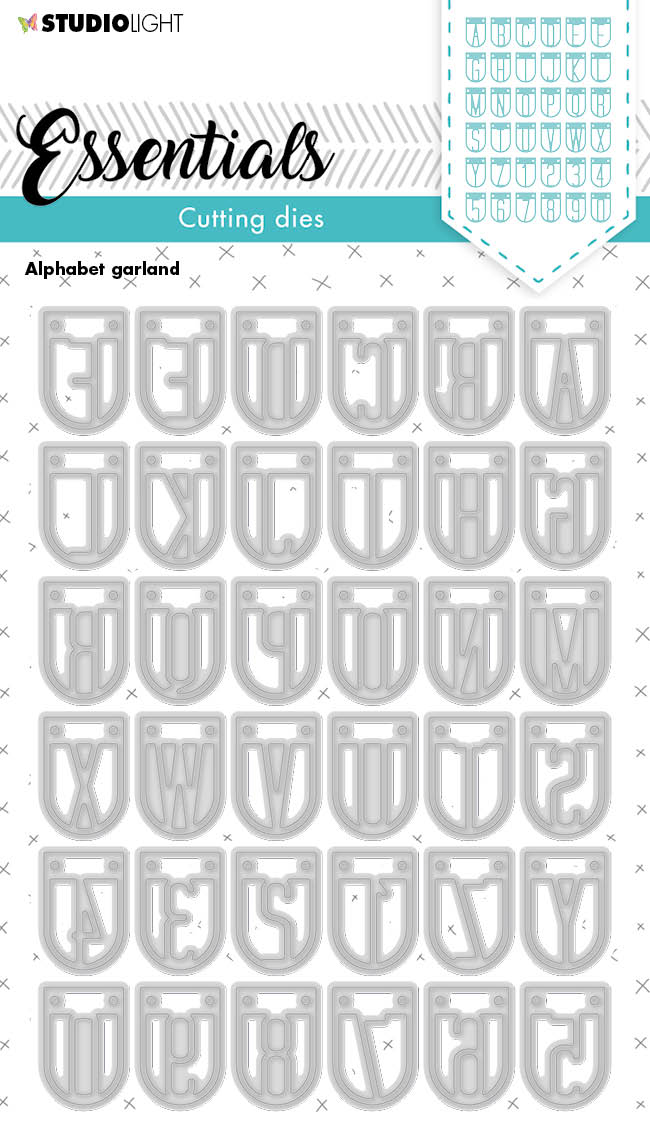 SL Cutting Dies Alphabet Garland Essentials 97x136x1mm 36 PC nr.379