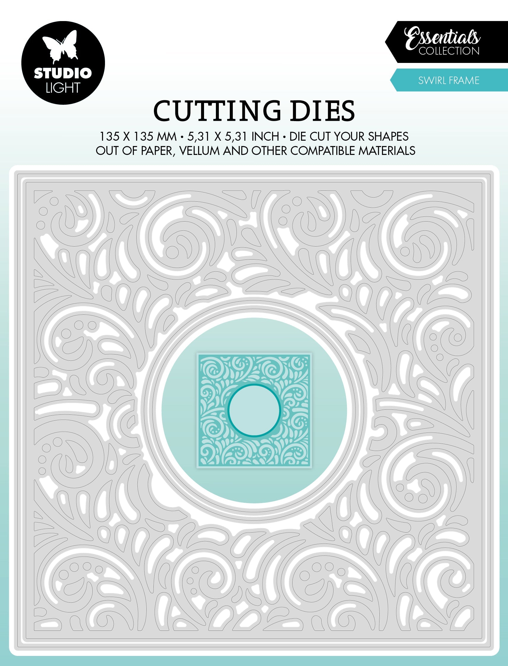 SL Cutting Die Swirl Frame Essentials 135x135x1mm 4 PC nr.466