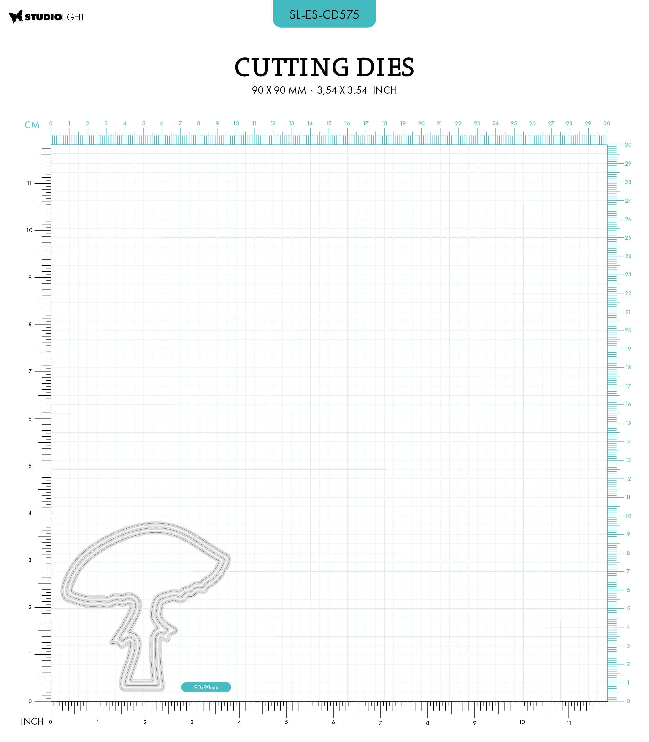 SL Cutting Die Mushroom Essentials 90x90x1mm 3 PC nr.575