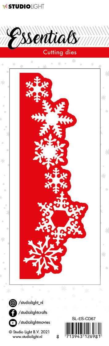 SL Cutting Die Christmas Snowflakes Edge Essentials 50x150mm nr.67