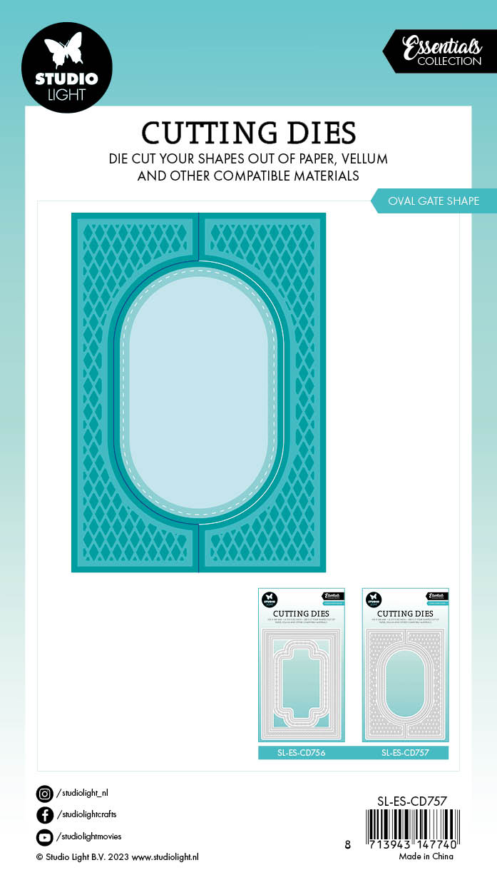 SL Cutting Dies Oval Gate Shape Essentials 105x148x1mm 7 PC nr.757