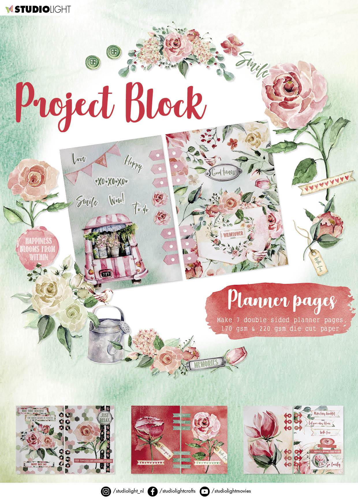 SL Project Block Planner Pages Roses Essentials 210x297mm nr.04