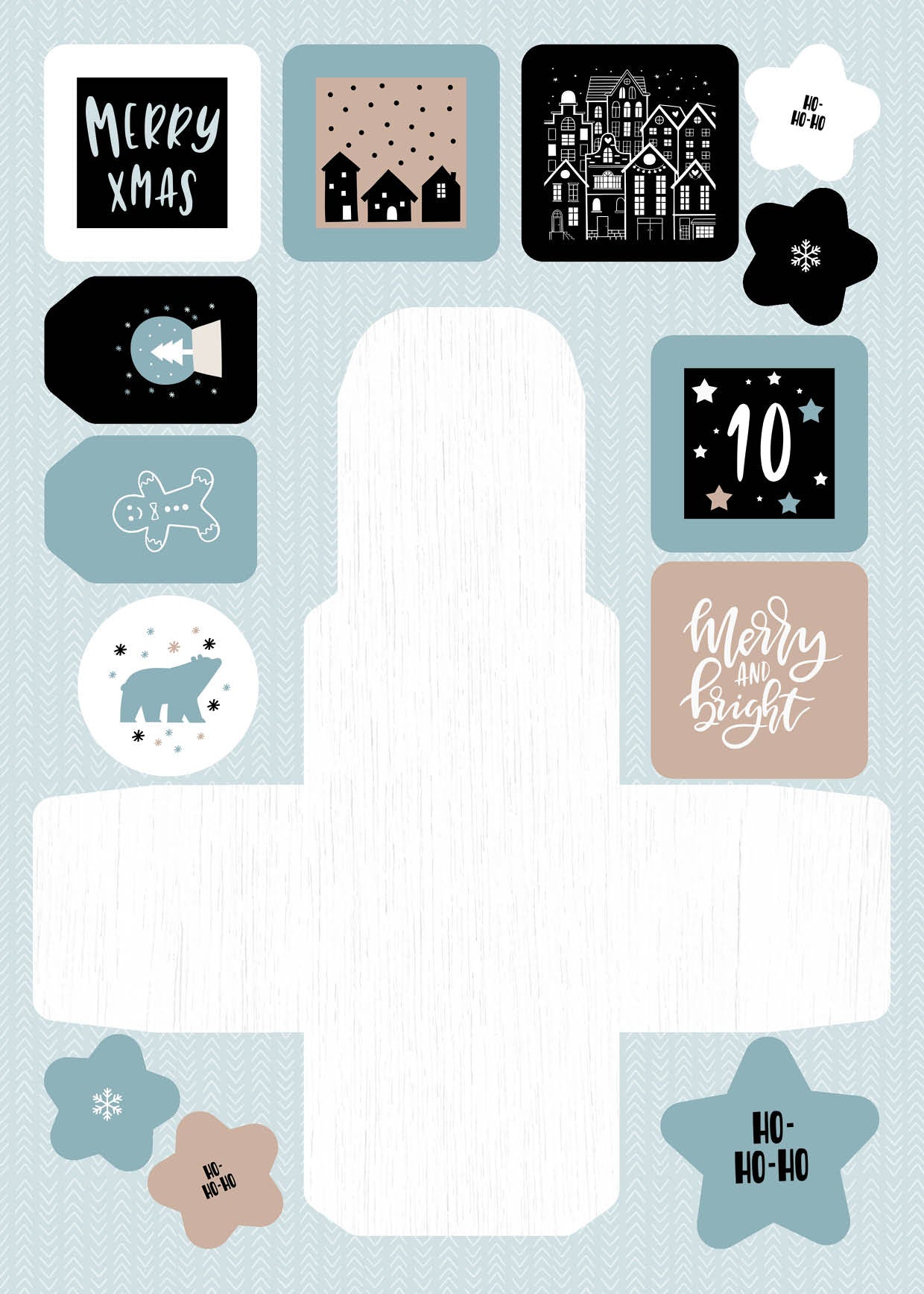 SL Die Cut Block Advent Calendar Scandinavian Christmas Essentials 294x210x7mm 27 SH nr.29