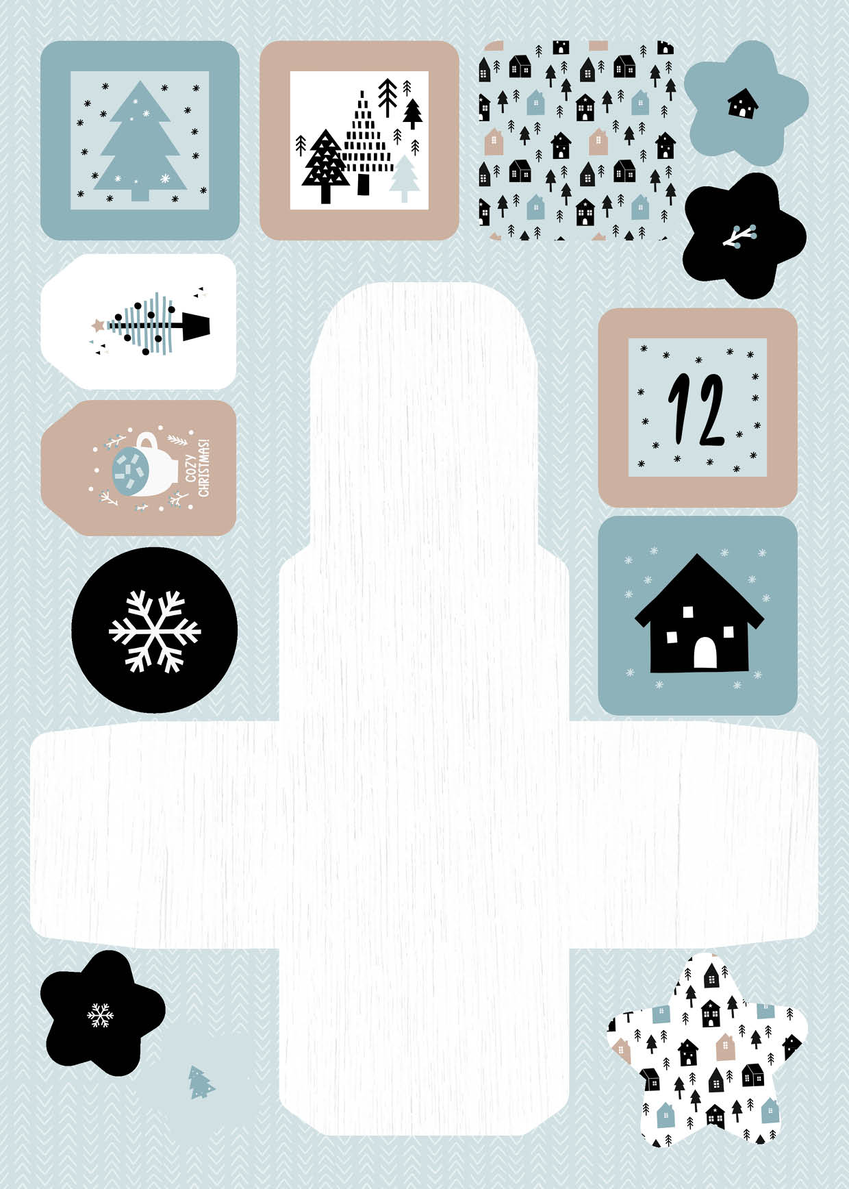 SL Die Cut Block Advent Calendar Scandinavian Christmas Essentials 294x210x7mm 27 SH nr.29