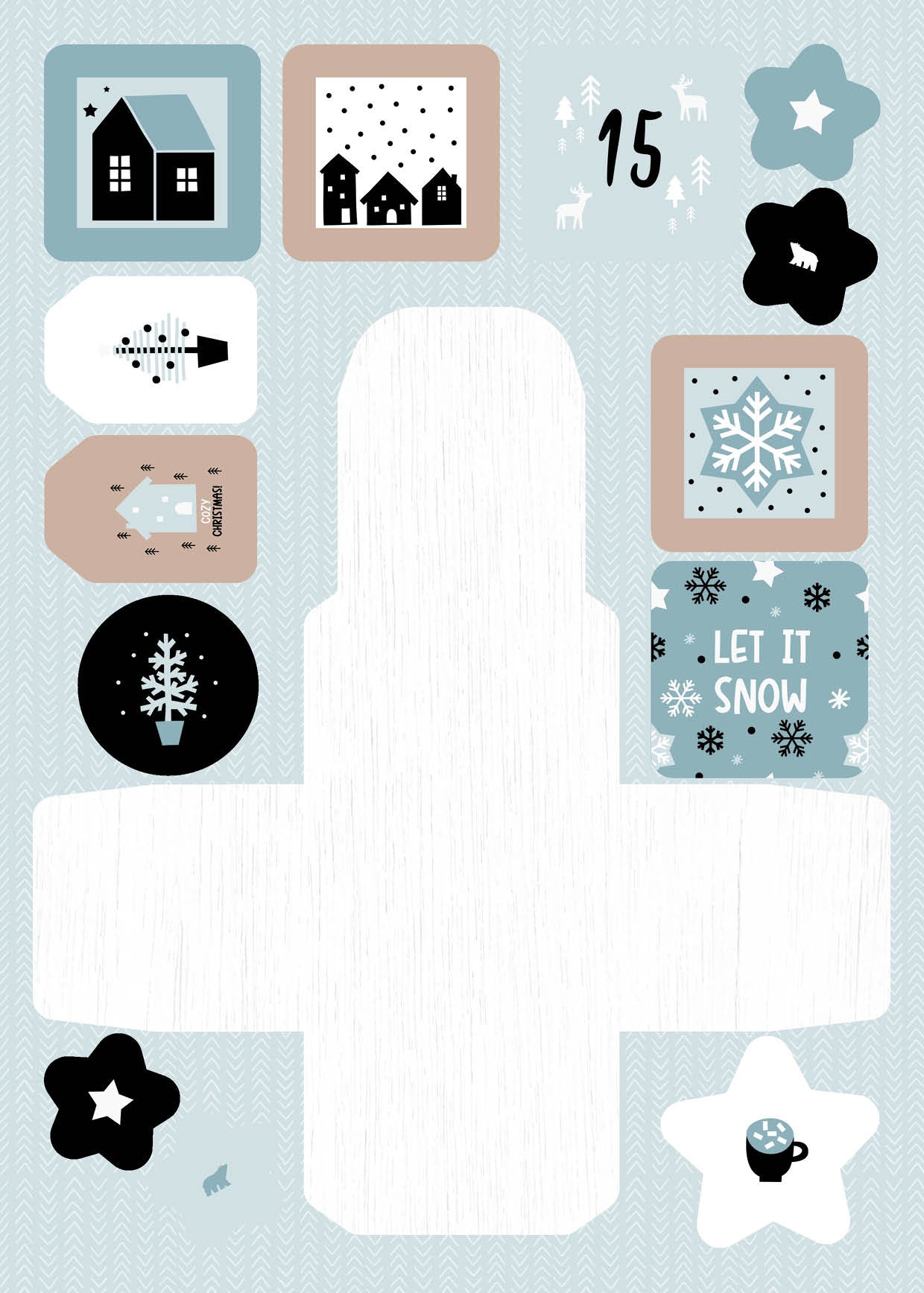 SL Die Cut Block Advent Calendar Scandinavian Christmas Essentials 294x210x7mm 27 SH nr.29