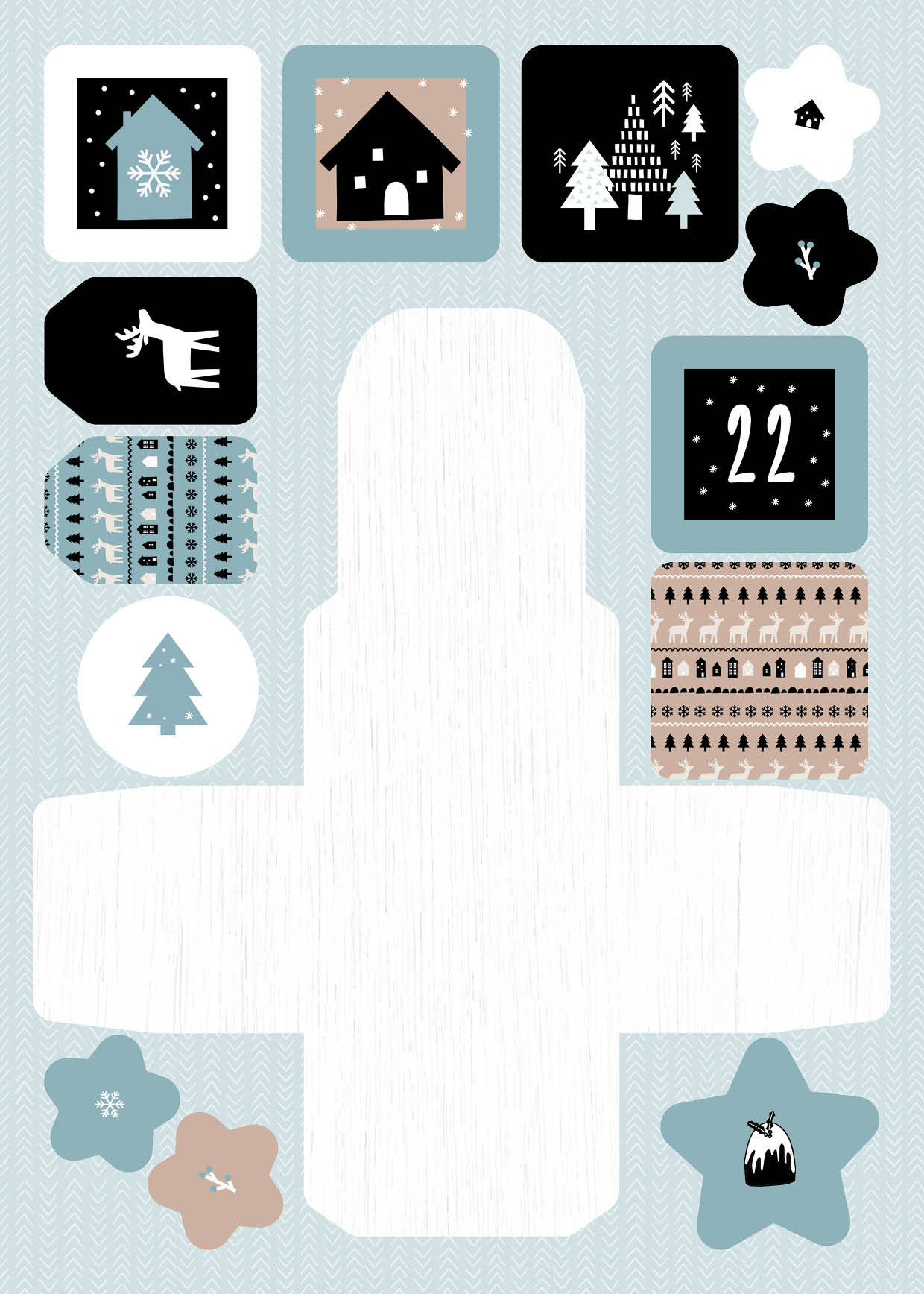 SL Die Cut Block Advent Calendar Scandinavian Christmas Essentials 294x210x7mm 27 SH nr.29