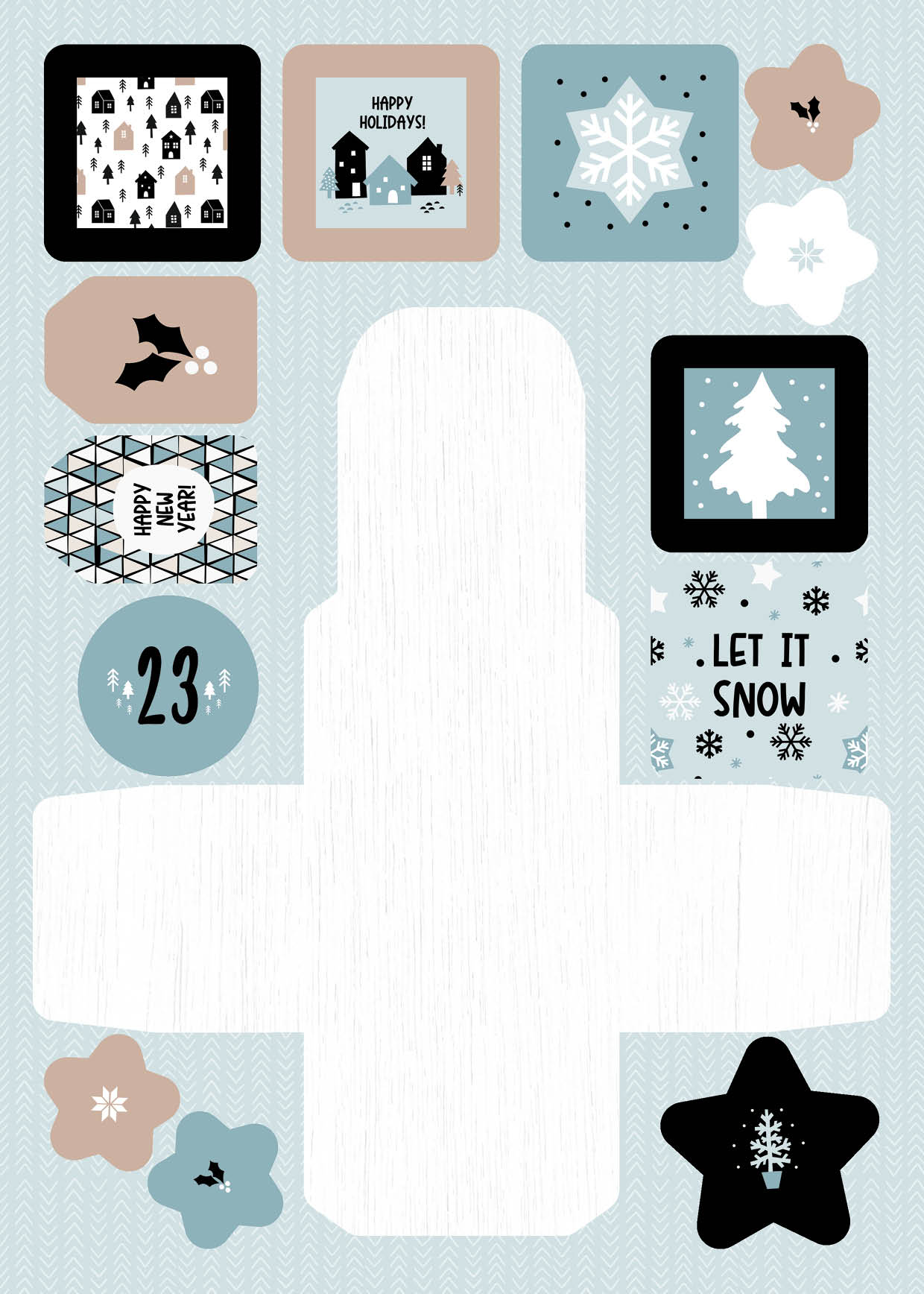 SL Die Cut Block Advent Calendar Scandinavian Christmas Essentials 294x210x7mm 27 SH nr.29