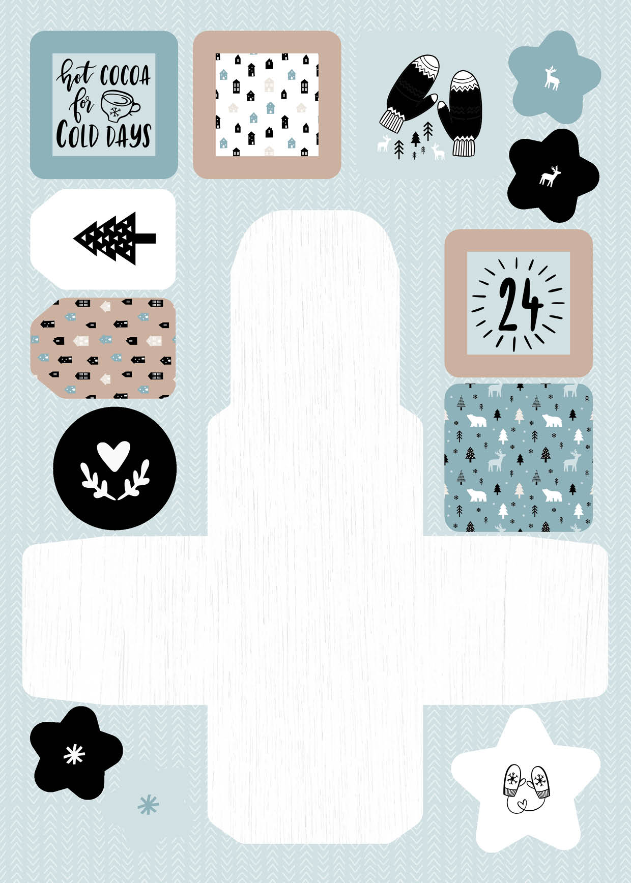 SL Die Cut Block Advent Calendar Scandinavian Christmas Essentials 294x210x7mm 27 SH nr.29