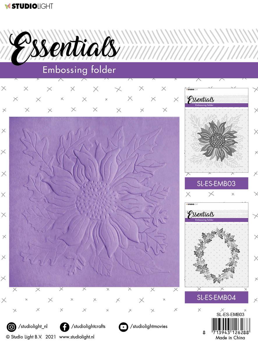 SL 3D Embossing Folder Falling Leaves Essentials 150x150mm nr.03