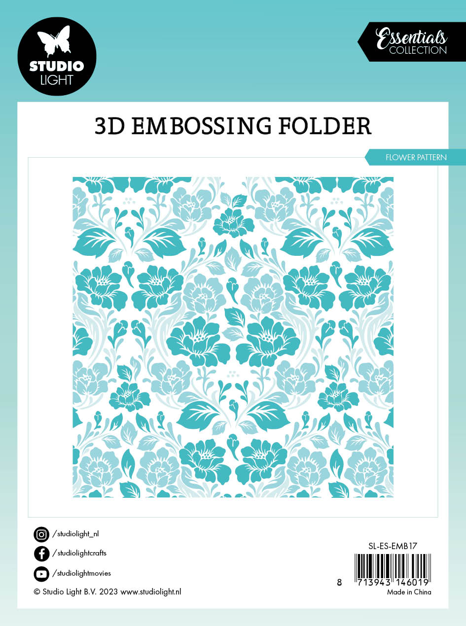 SL Embossing Folder Flower Pattern Essentials 150x150x4mm 1 PC nr.17