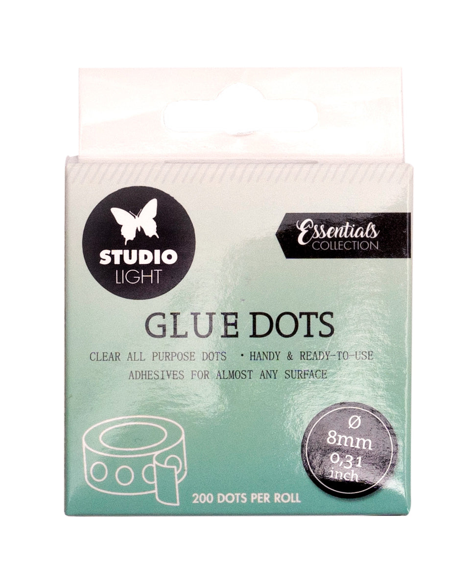 SL Glue Dots Doublesided Adhesive 8mm Essential Tools 90x65x25mm 200 Per Roll nr.02
