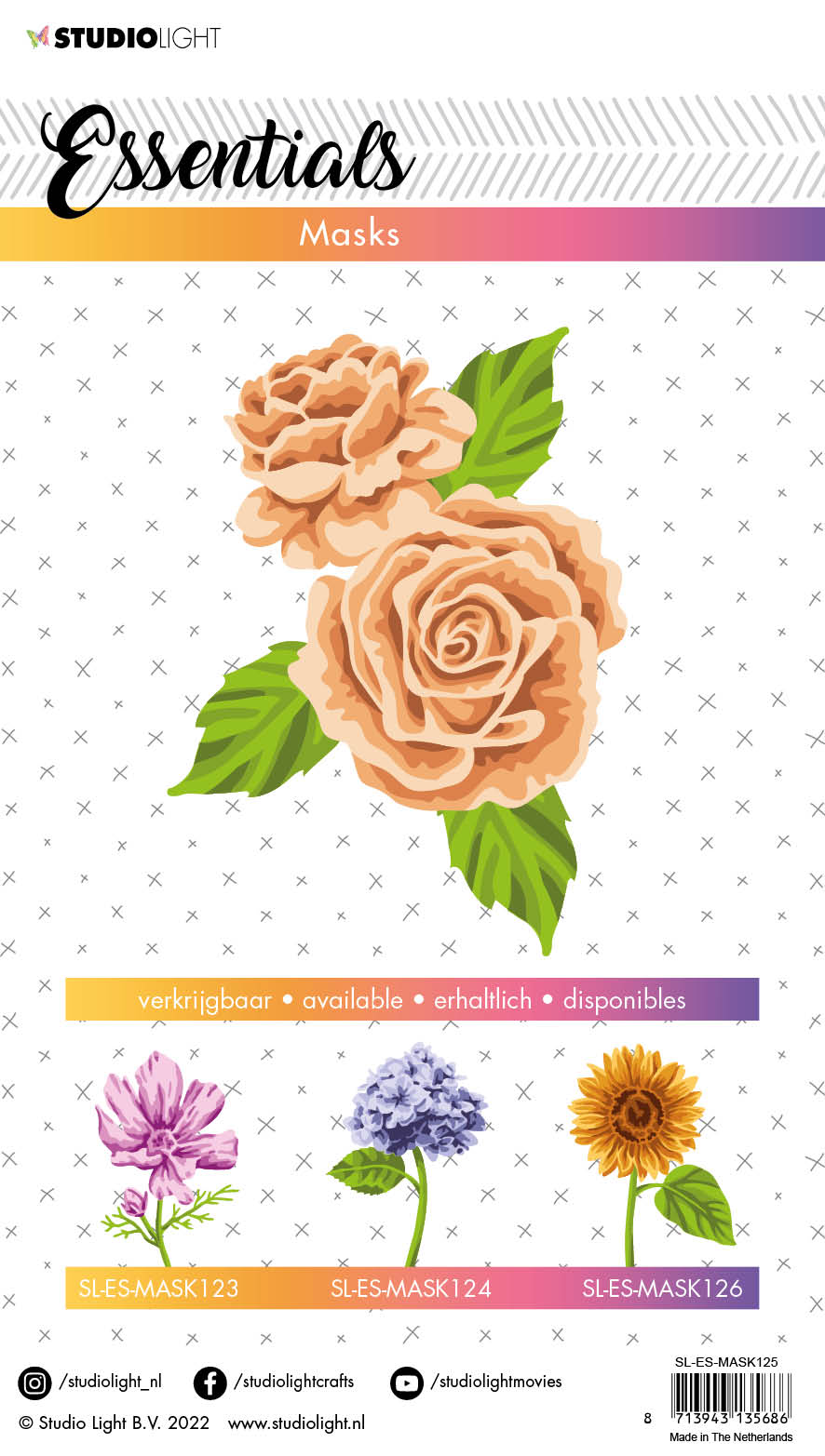 SL Mask Roses Essentials 150x210x1mm 1 PC nr.125