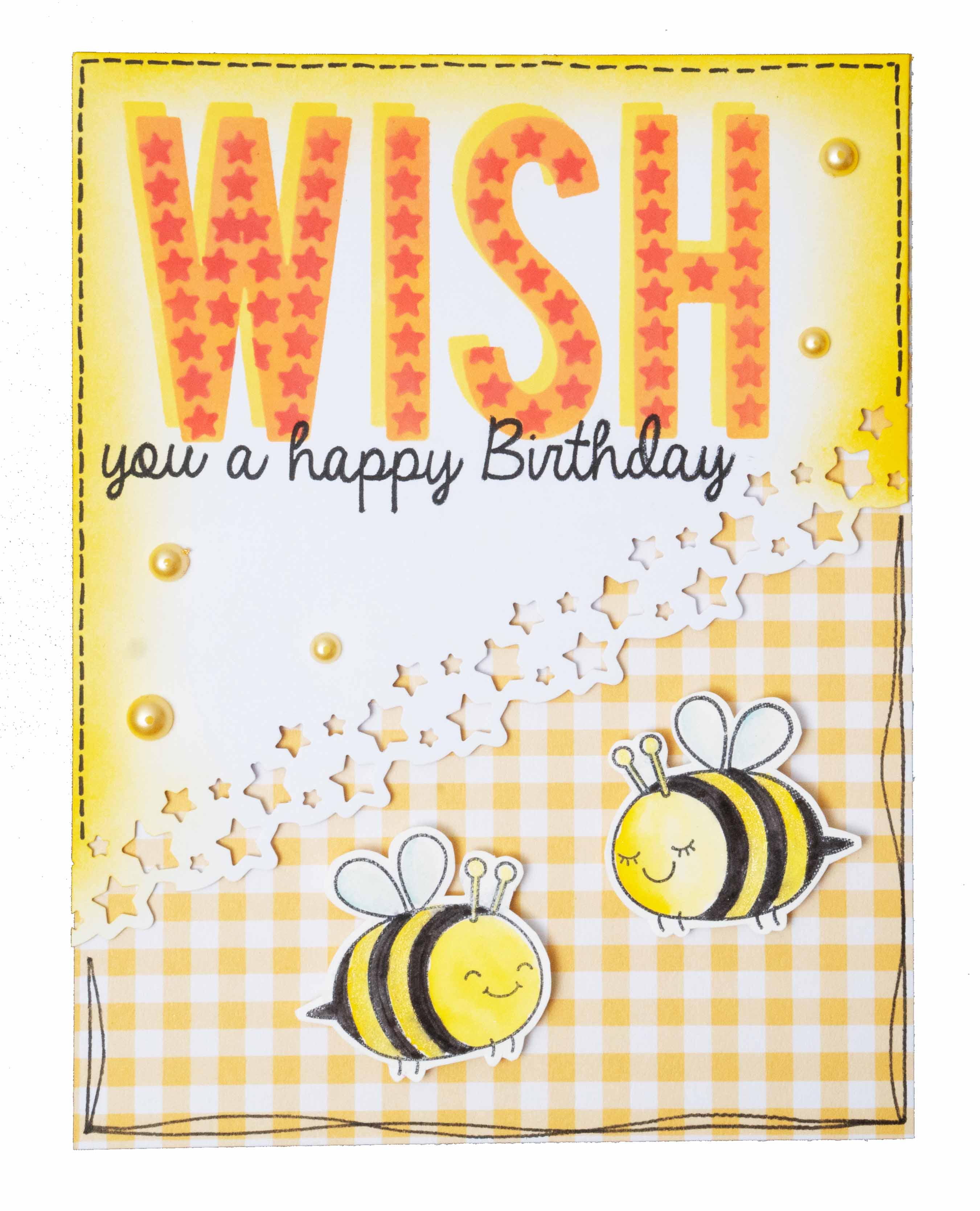 SL Mask & Stamp Wish Sentiments Essentials 155x155x3mm 8 PC nr.03