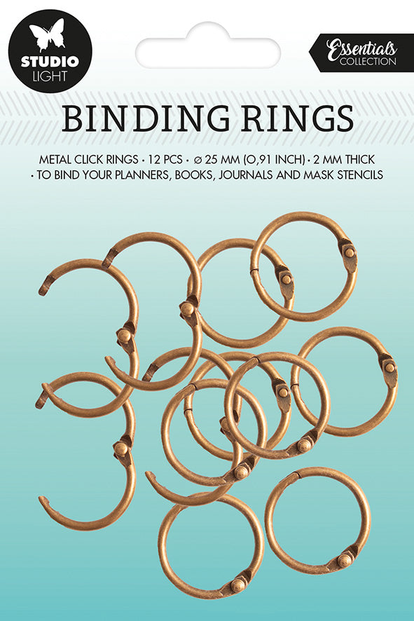 SL Binding Click Rings Old Gold Essentials 23x23x3mm 12 PC nr.02
