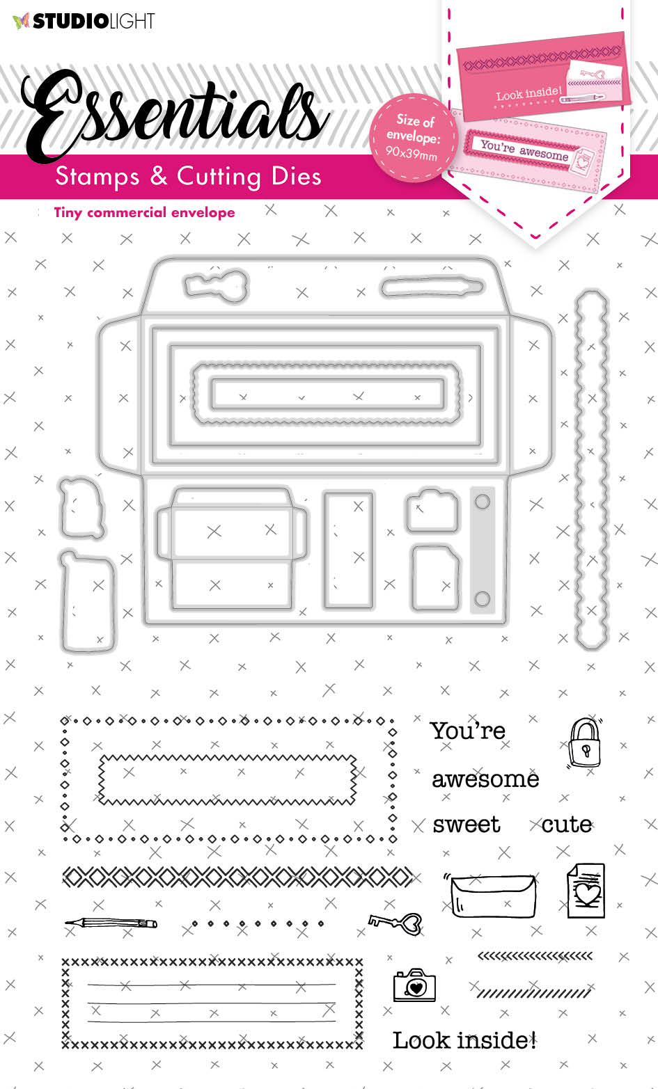 SL Stamp & Cutting Die Tiny Commercial Envelope Essentials 148x210x1mm 32 PC nr.17