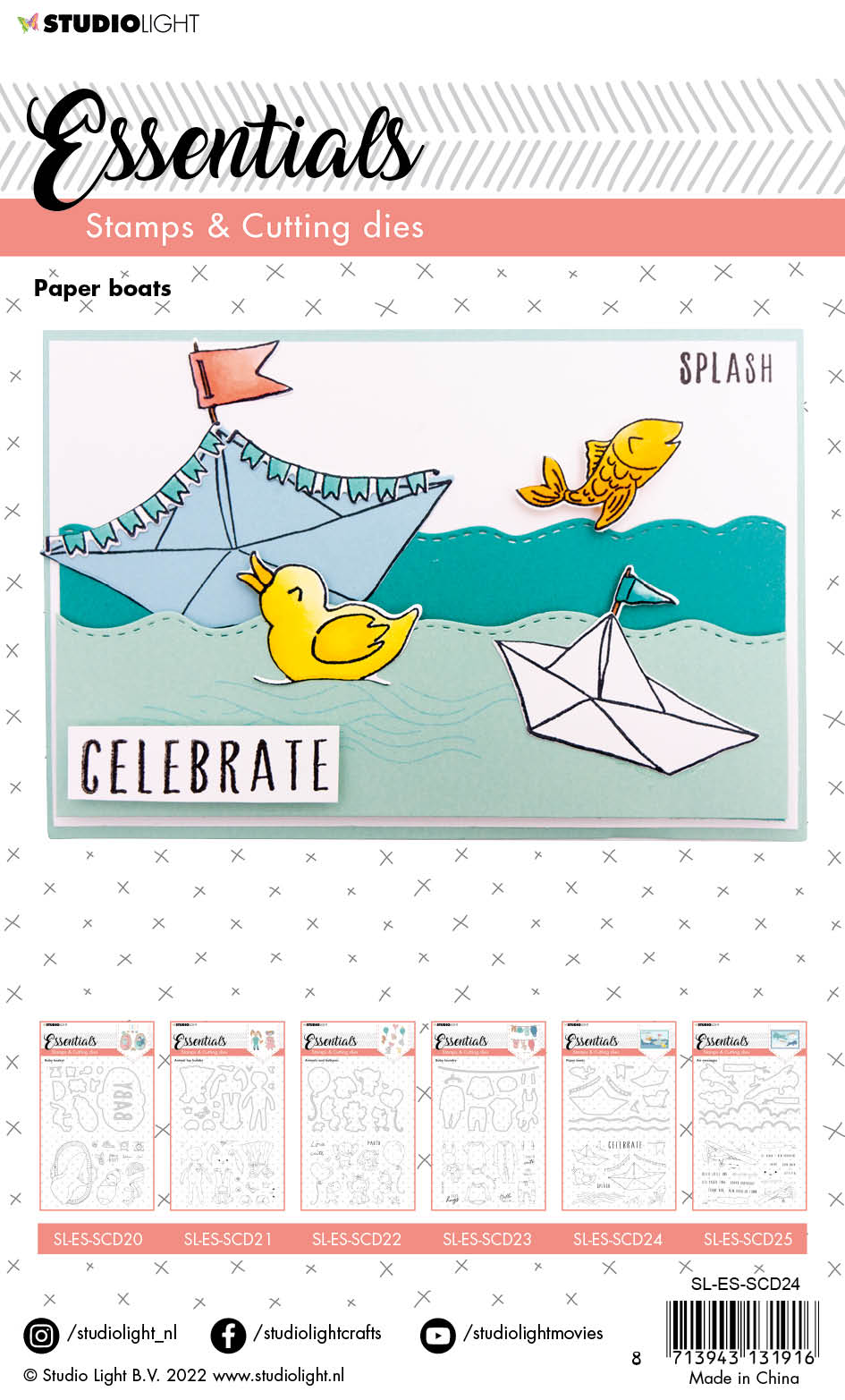 SL Stamp & Cutting Die Paper Boats Essentials 148x210x3mm 1 PC nr.24