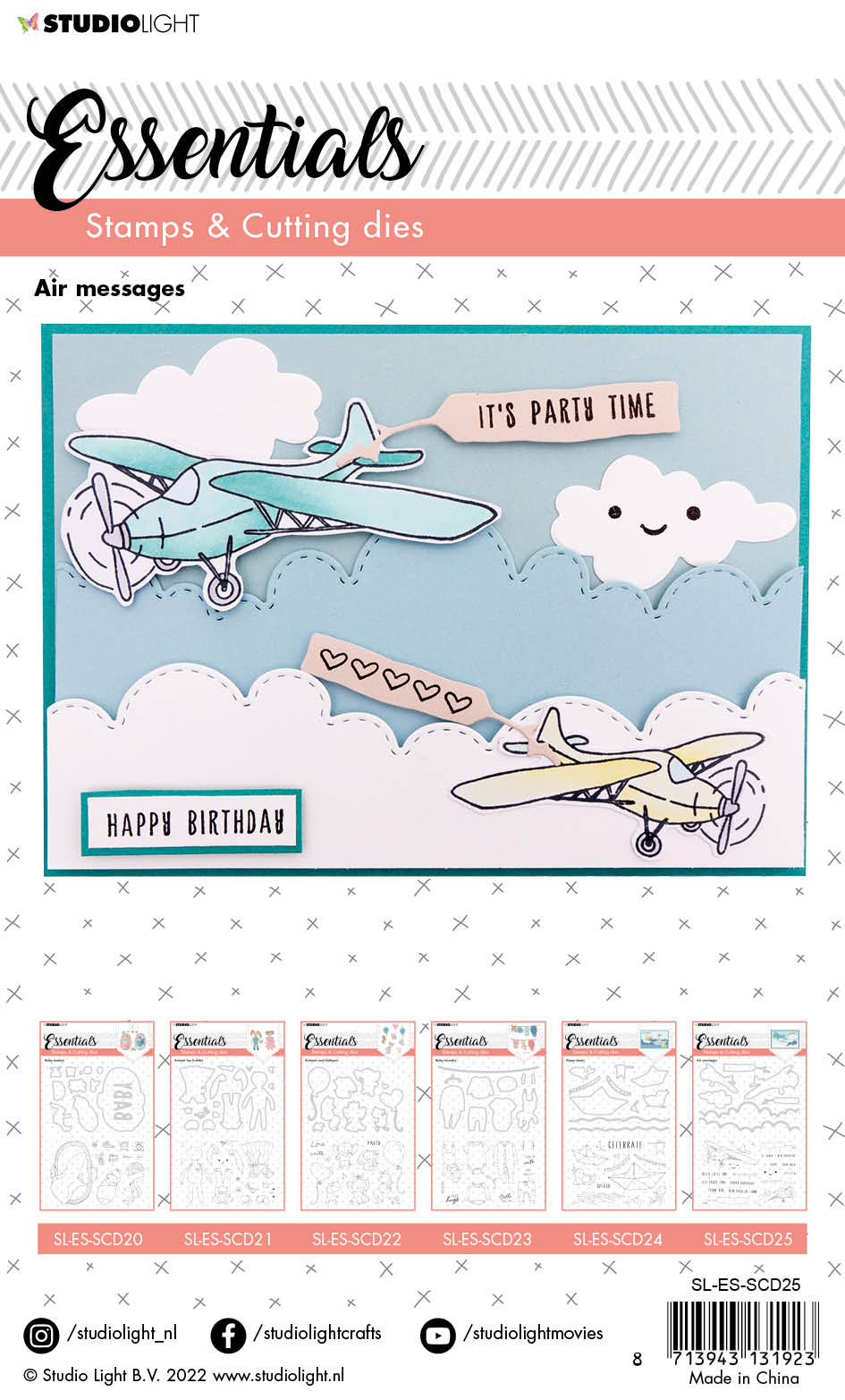 SL Stamp & Cutting Die Air Messages Essentials 148x210x3mm 1 PC nr.25