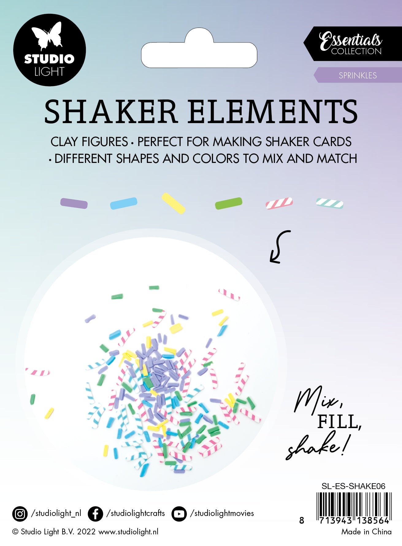 SL Shaker Elements Sprinkles Essentials 151x111x1mm 6 PC nr.06