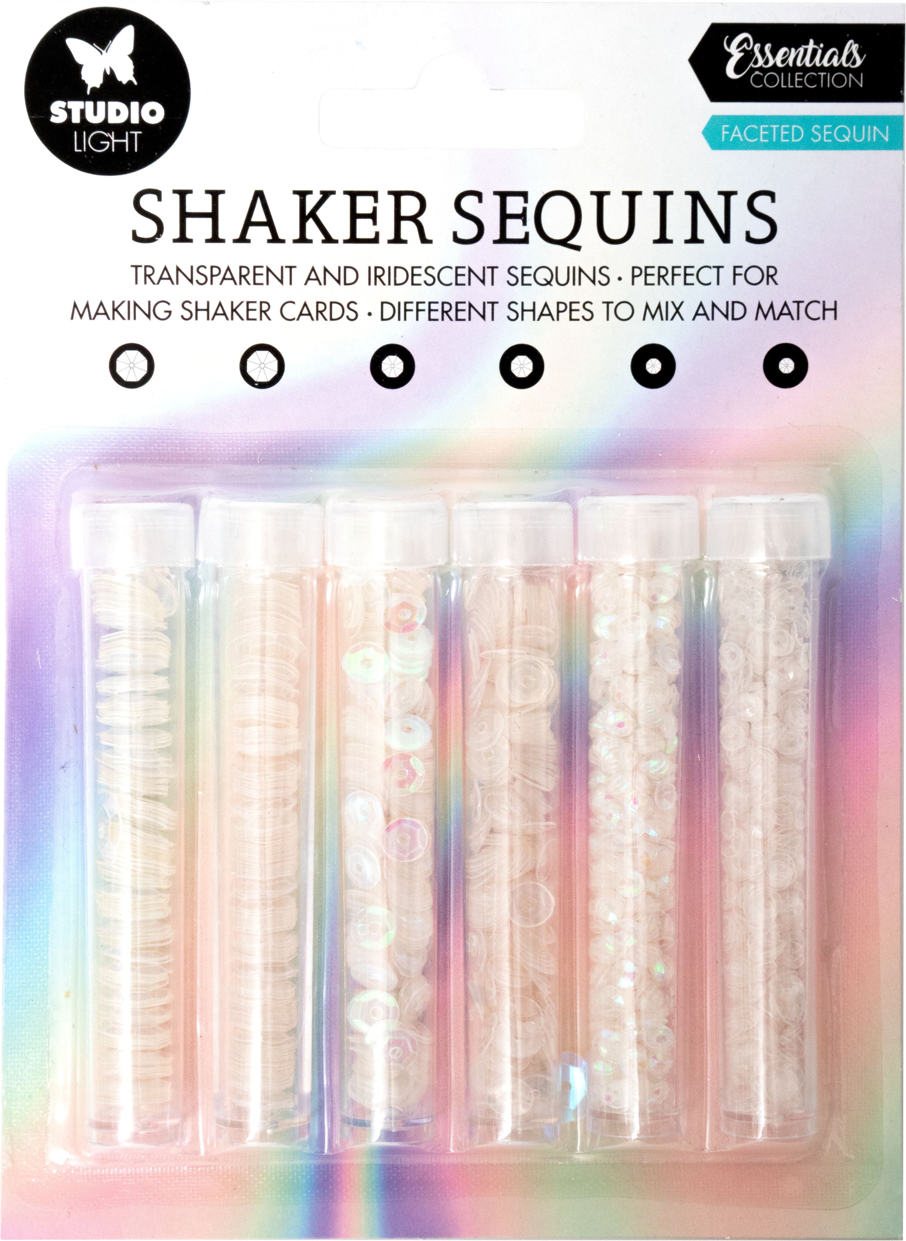 SL Shaker Elements Faceted Sequin Essentials 151x111x15mm 6 PC nr.07