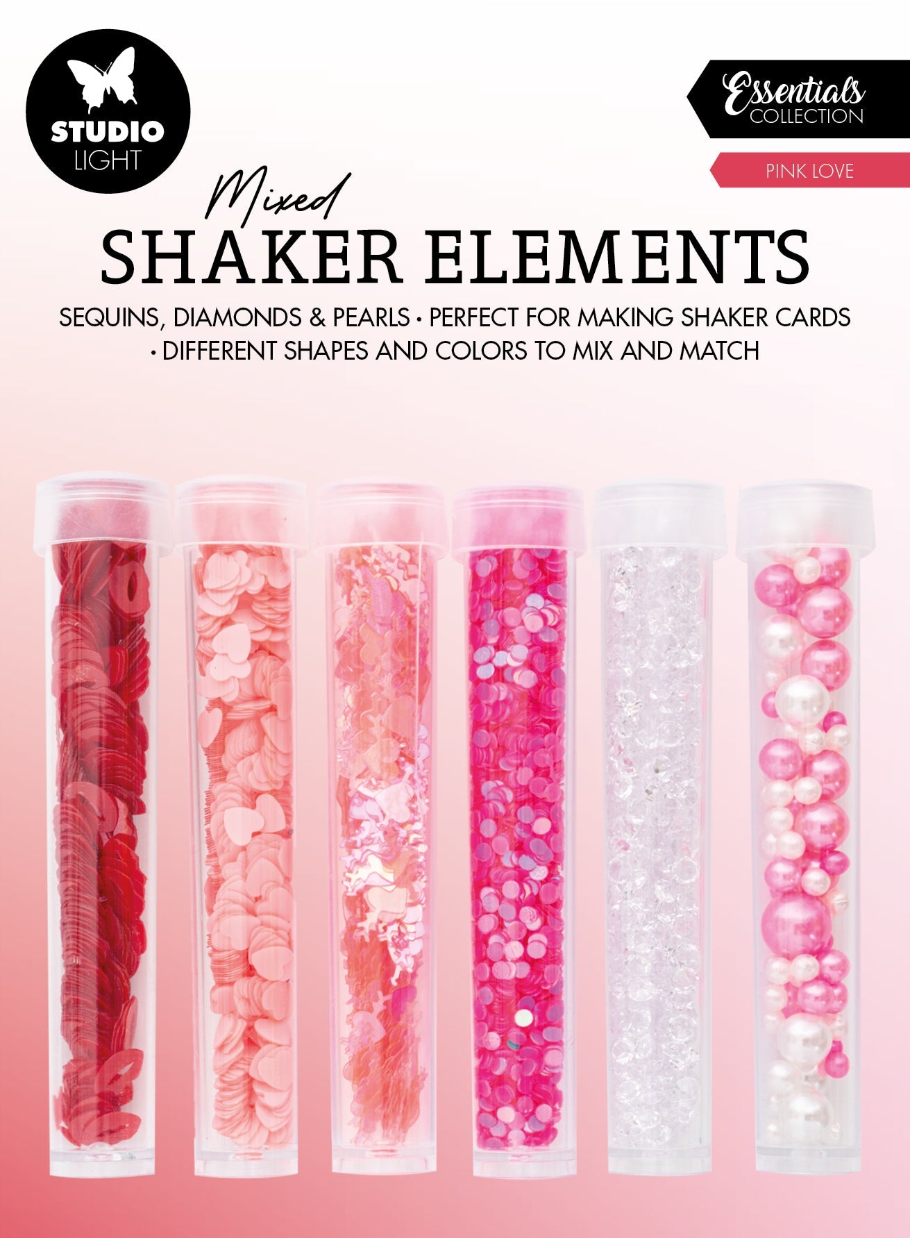 SL Shaker Elements Pink Love Essentials 151x111x12mm 6 PC nr.17