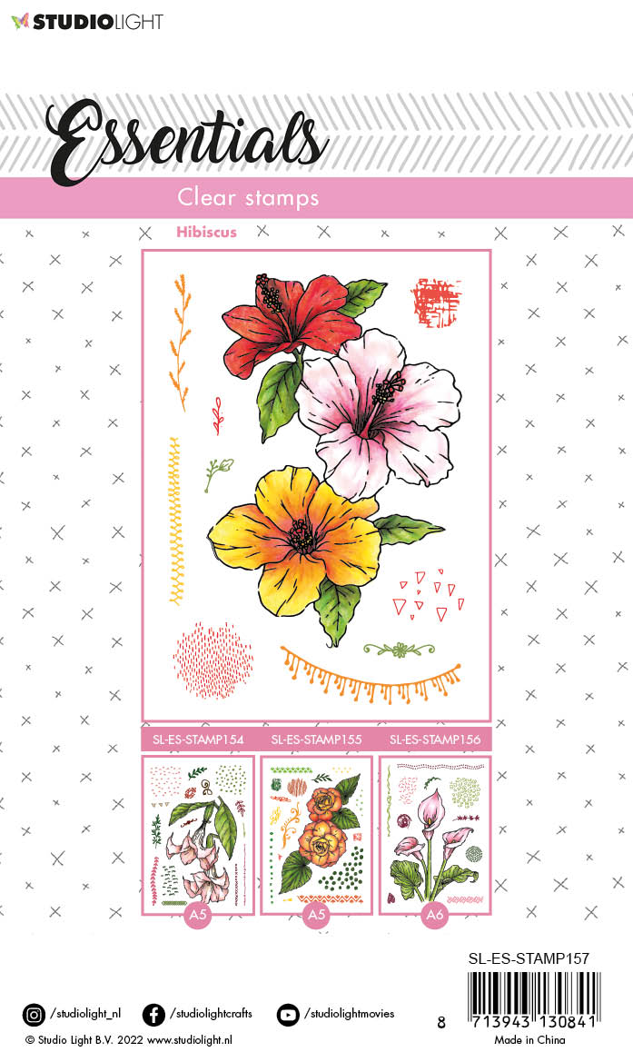 SL Clear Stamp Hibiscus Essentials 105x148x3mm 9 PC nr.157