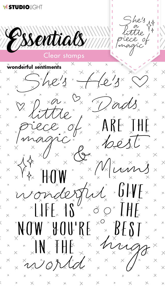 SL Clear Stamp Wonderful Sentiments Essentials 105x148x3mm 1 PC nr.173