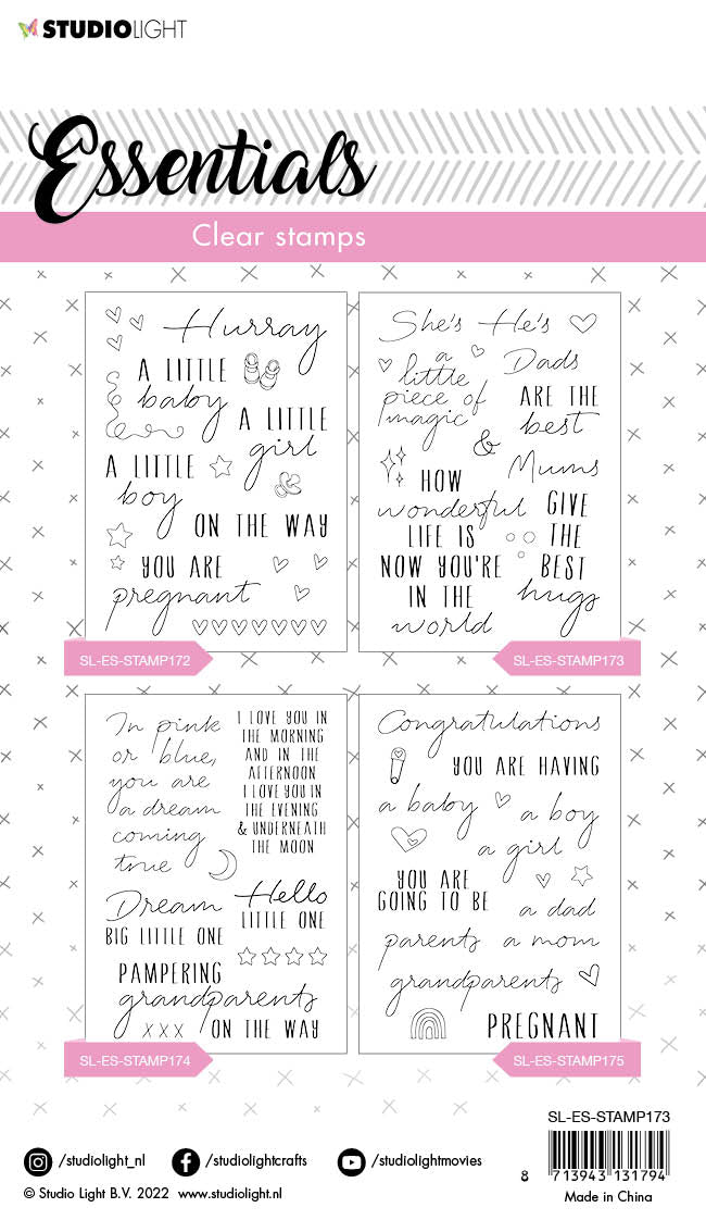 SL Clear Stamp Wonderful Sentiments Essentials 105x148x3mm 1 PC nr.173