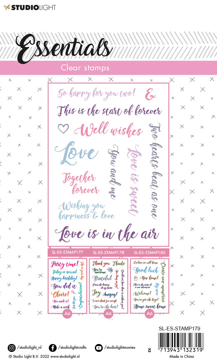 SL Clear Stamp Sentiments/Wishes - Love Essentials 105x148x3mm 1 PC nr.179