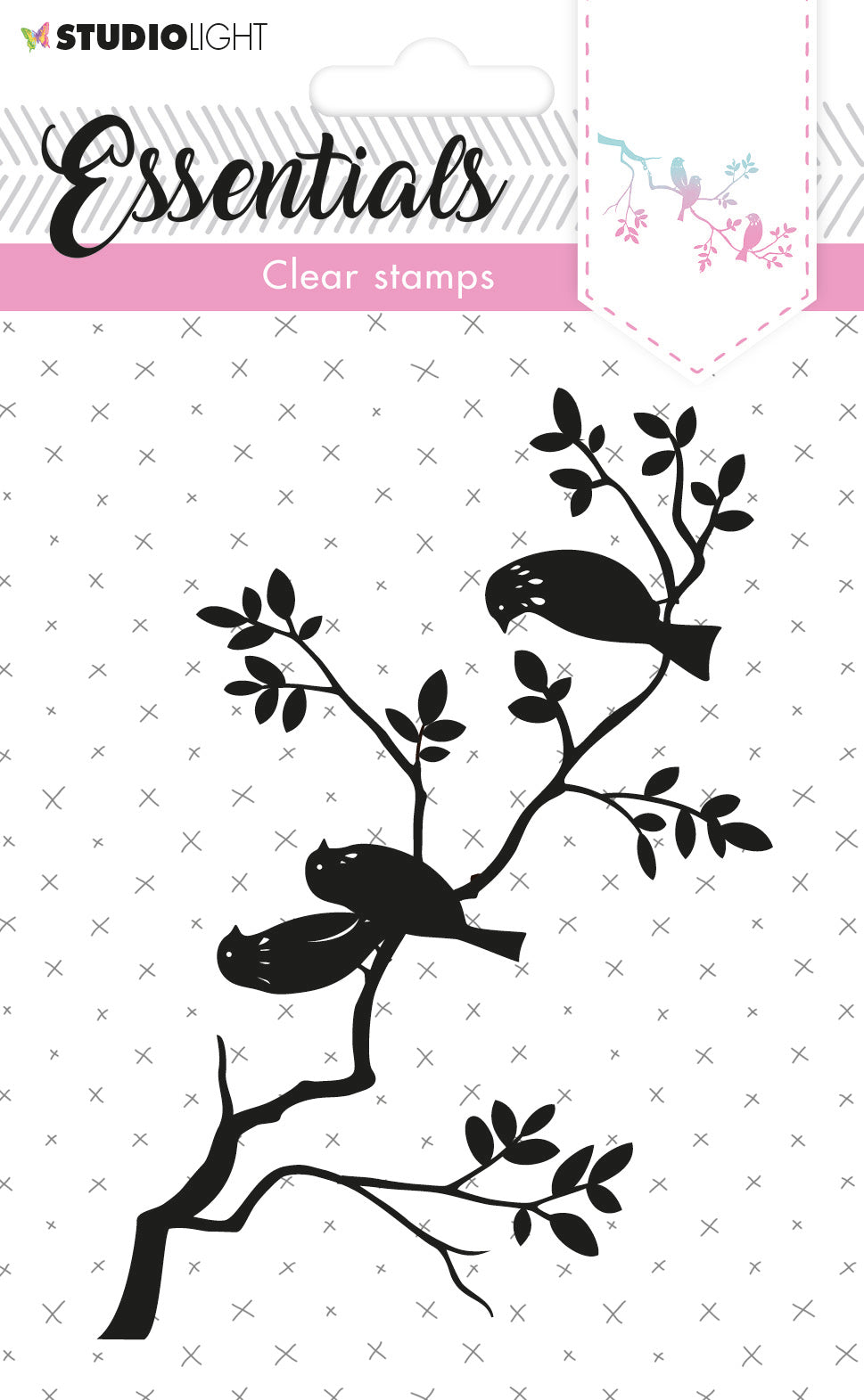 SL Clear Stamp Silhouette Birds Branch Essentials 74x105x3mm 1 PC nr.234