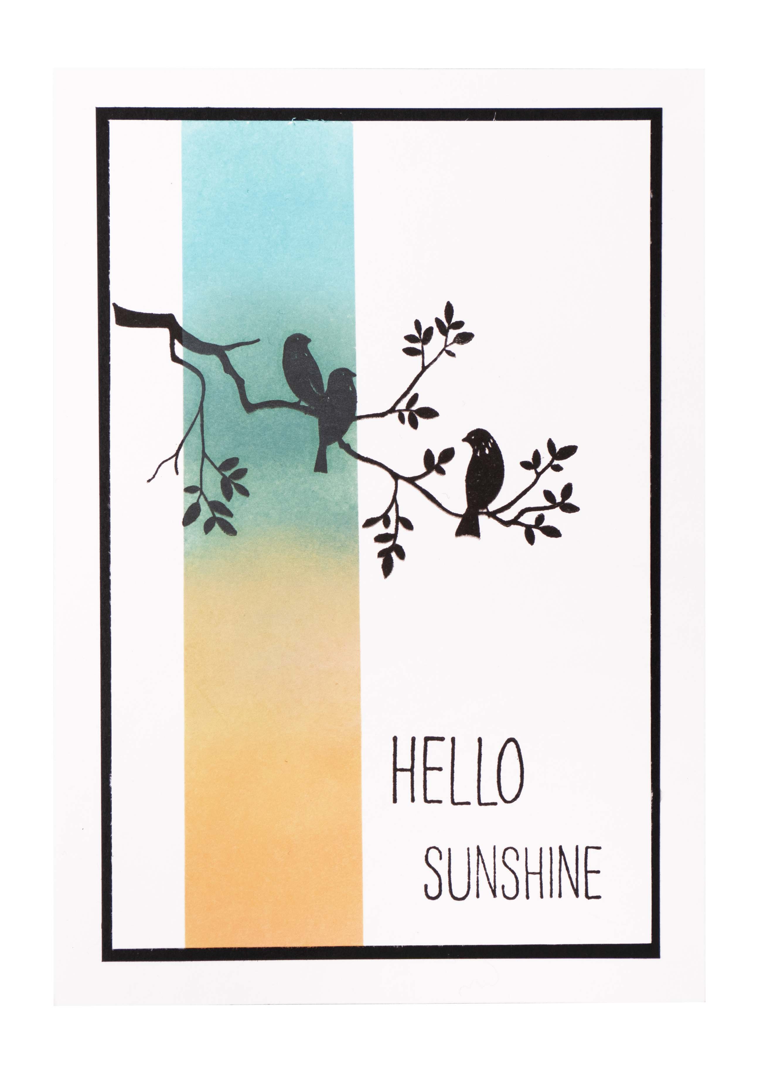 SL Clear Stamp Silhouette Birds Branch Essentials 74x105x3mm 1 PC nr.234