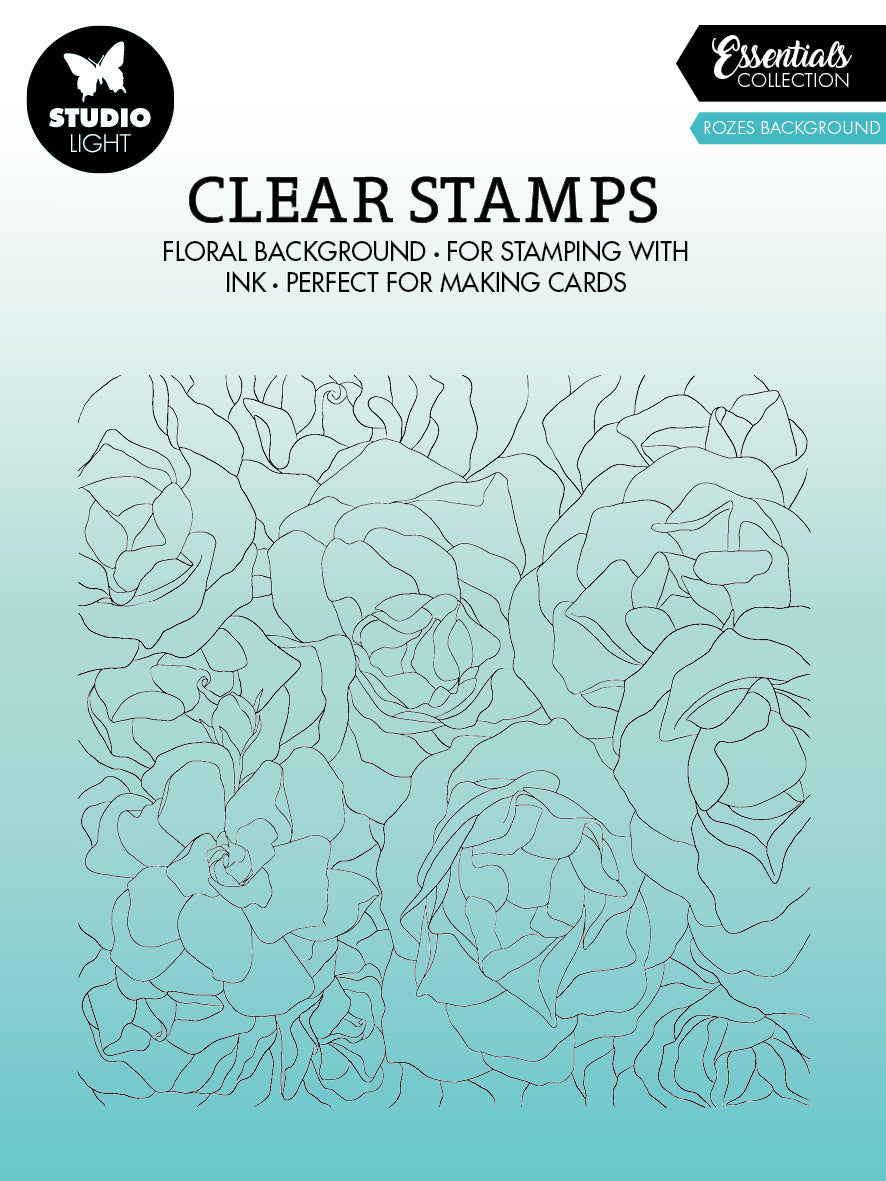 SL Clear Stamp Rozes Background Essentials 140x140x3mm 1 PC nr.322