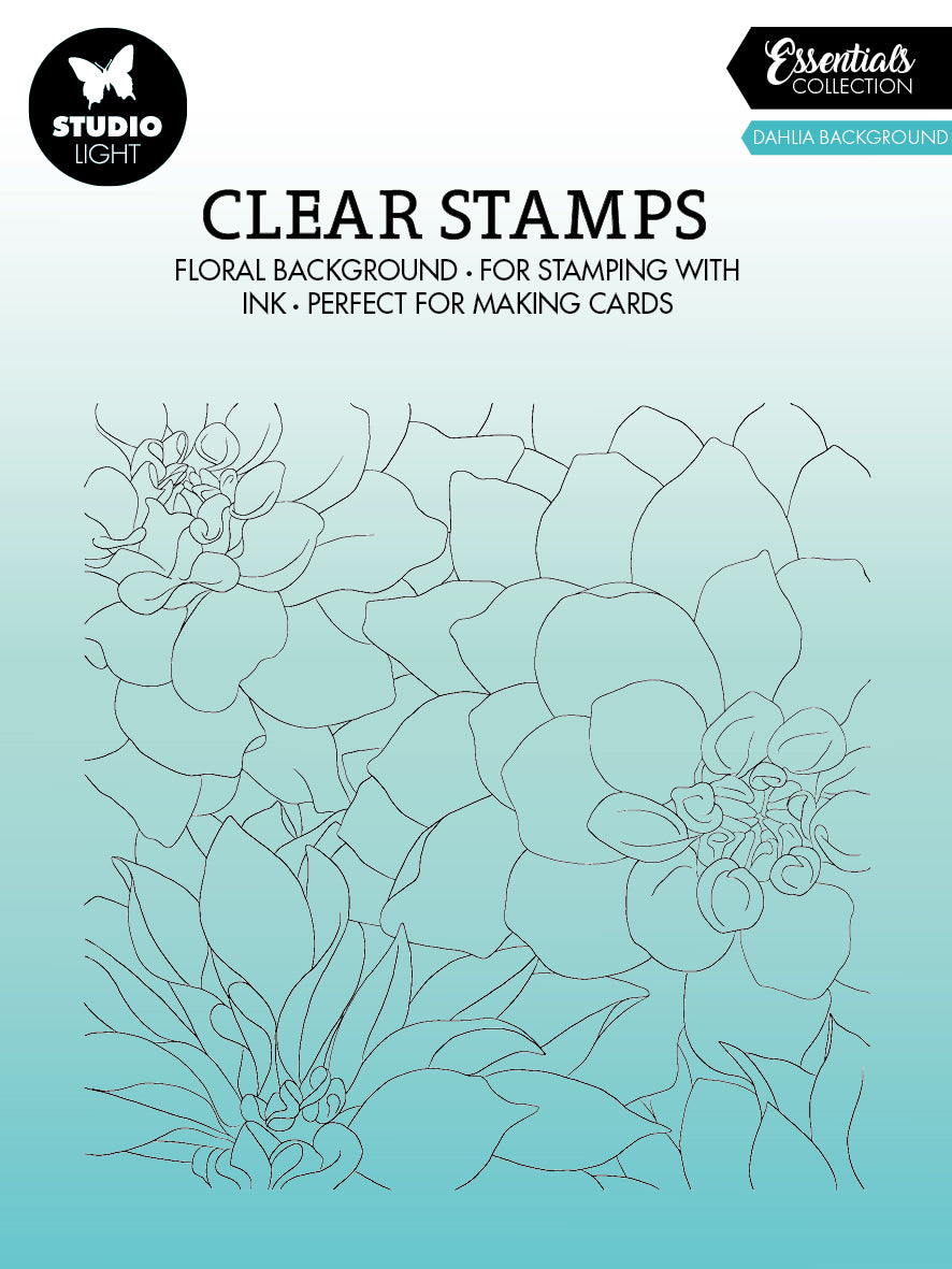 SL Clear Stamp Dahlia Background Essentials 140x140x3mm 1 PC nr.323