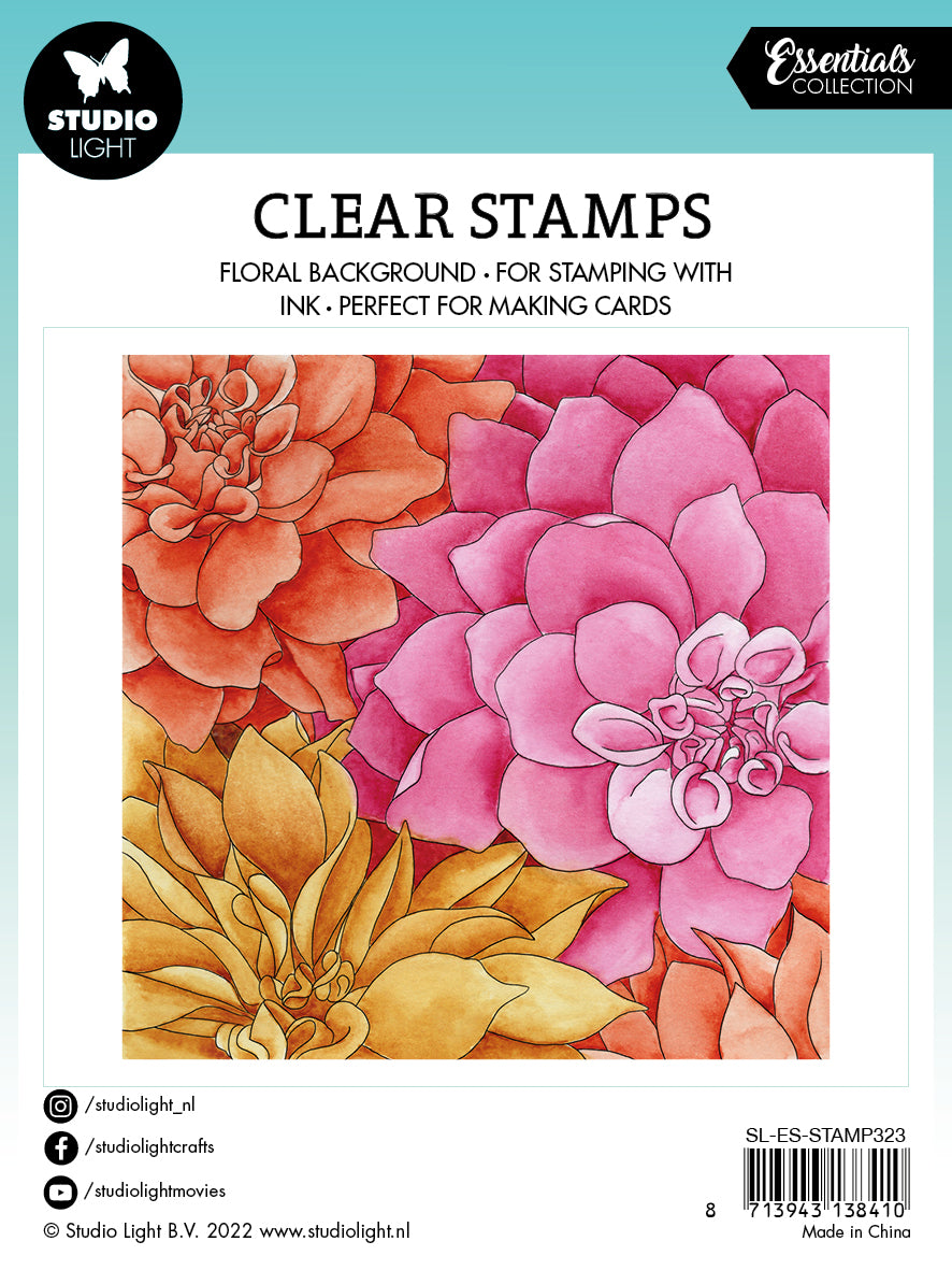 SL Clear Stamp Dahlia Background Essentials 140x140x3mm 1 PC nr.323