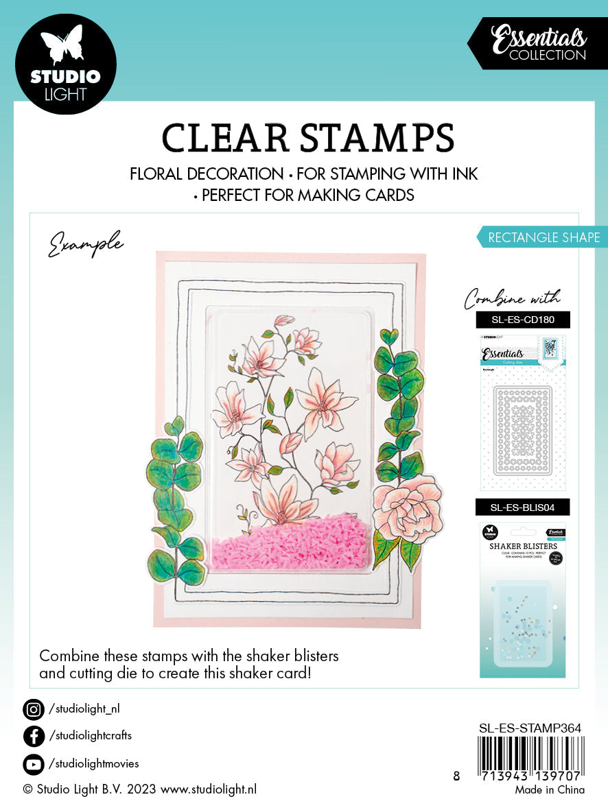 SL Clear Stamp Rectangle Essentials 119x129x3mm 2 PC nr.364
