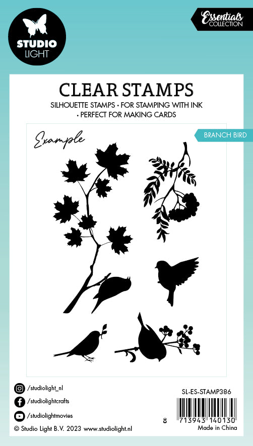 SL Clear Stamp Branch Bird Essentials 62x93x3mm 5 PC nr.386